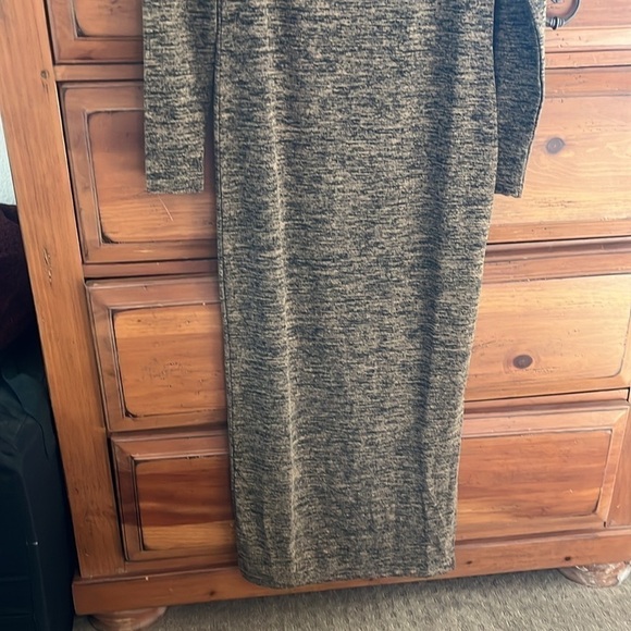 NWT French Connection Camel Maxi Dress With Side Slit Size Large - Picture 2 of 10